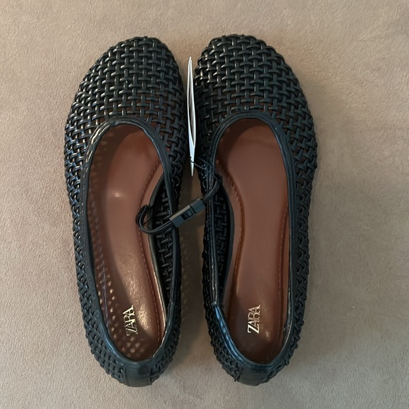 Zara Black Woven Women's Shoes - Picture 6 of 14